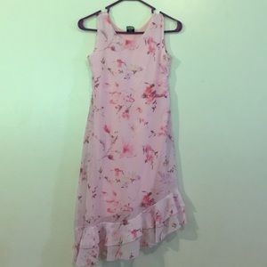 Spring Flowered Girls pink sleeveless Dress Size 10 NWOT Adorable All occasions